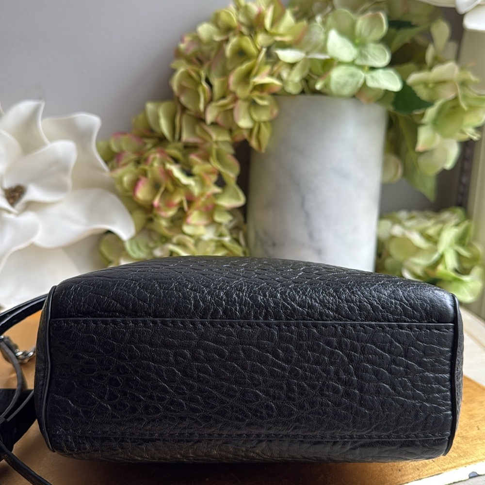 Rebecca Minkoff Chain Top Handle Tote in Pebbled Black Leather - Picture 6 of 16